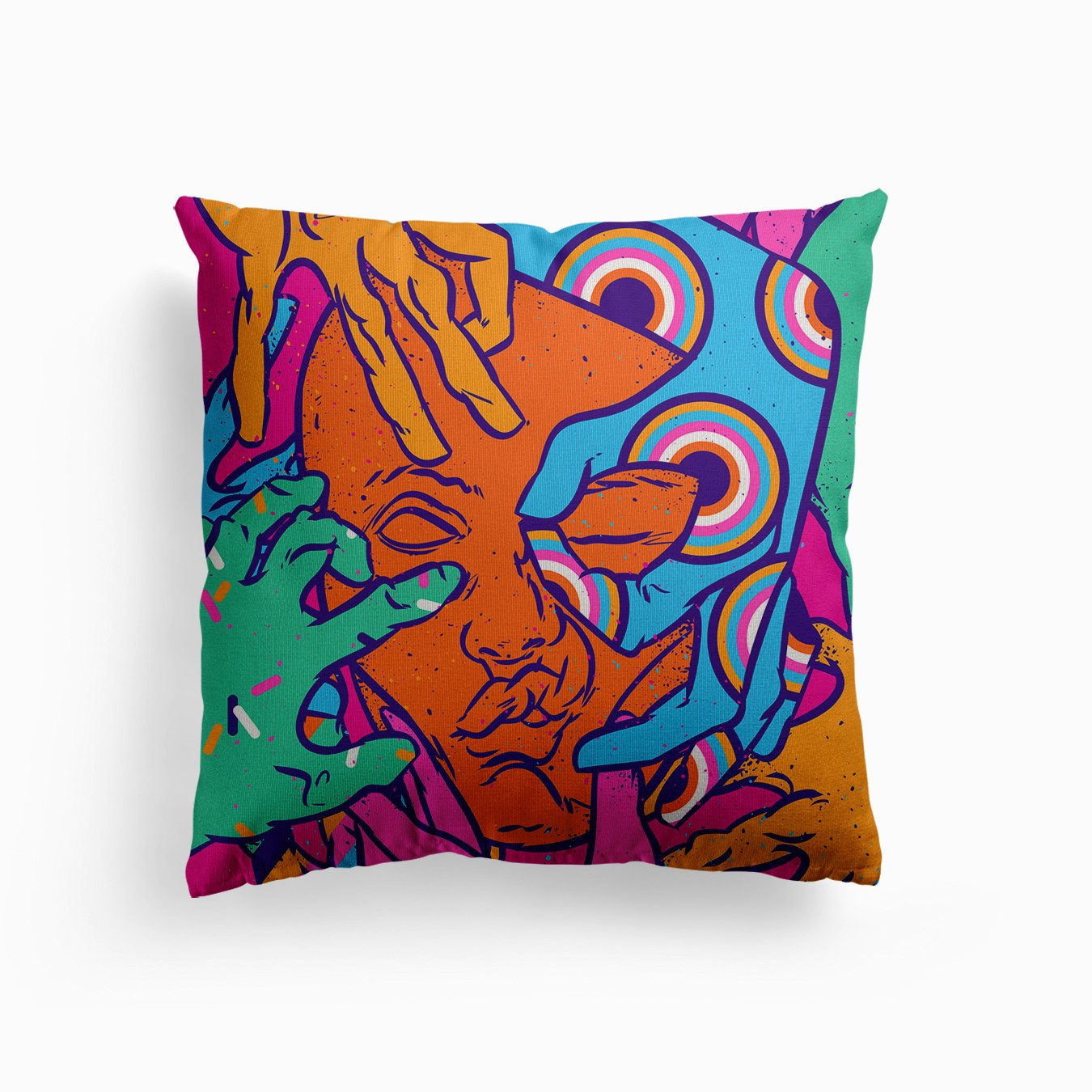 Colour Touch Canvas Coussin