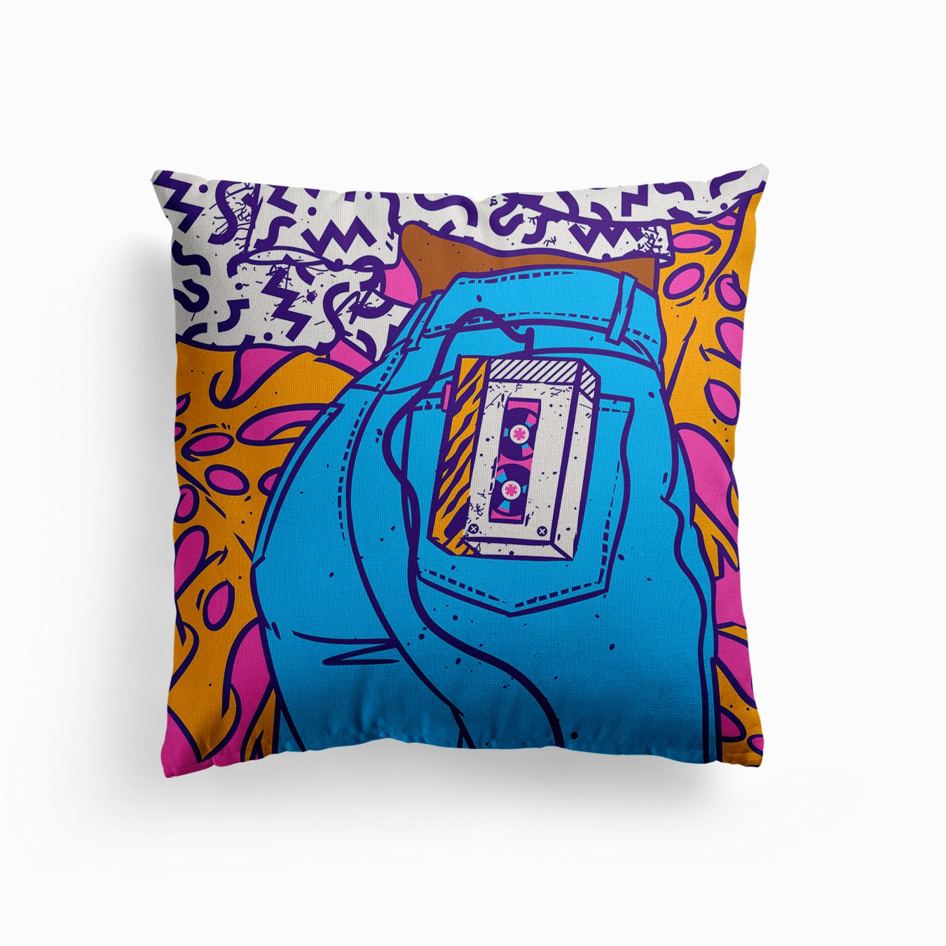 Baby One More Time Canvas Cushion by Evgenia Chuvardina