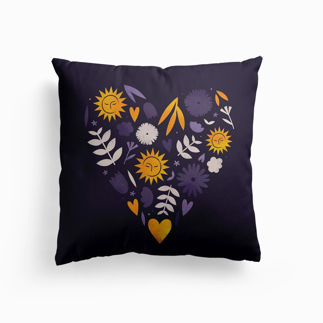 Sunshine And Flowers Canvas Cushion by Emily Dayson