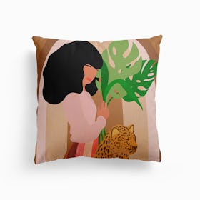 Strong And Fierce Girl Power Canvas Cushion