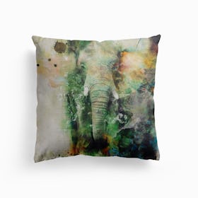 Elephant 2 Canvas Cushion