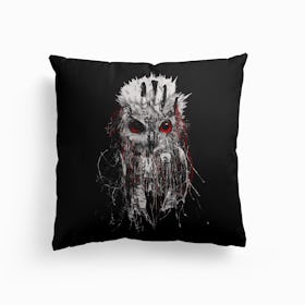 Owl Bw Canvas Cushion