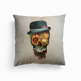 Vintage Skull Canvas Cushion