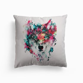 Wolf Canvas Cushion