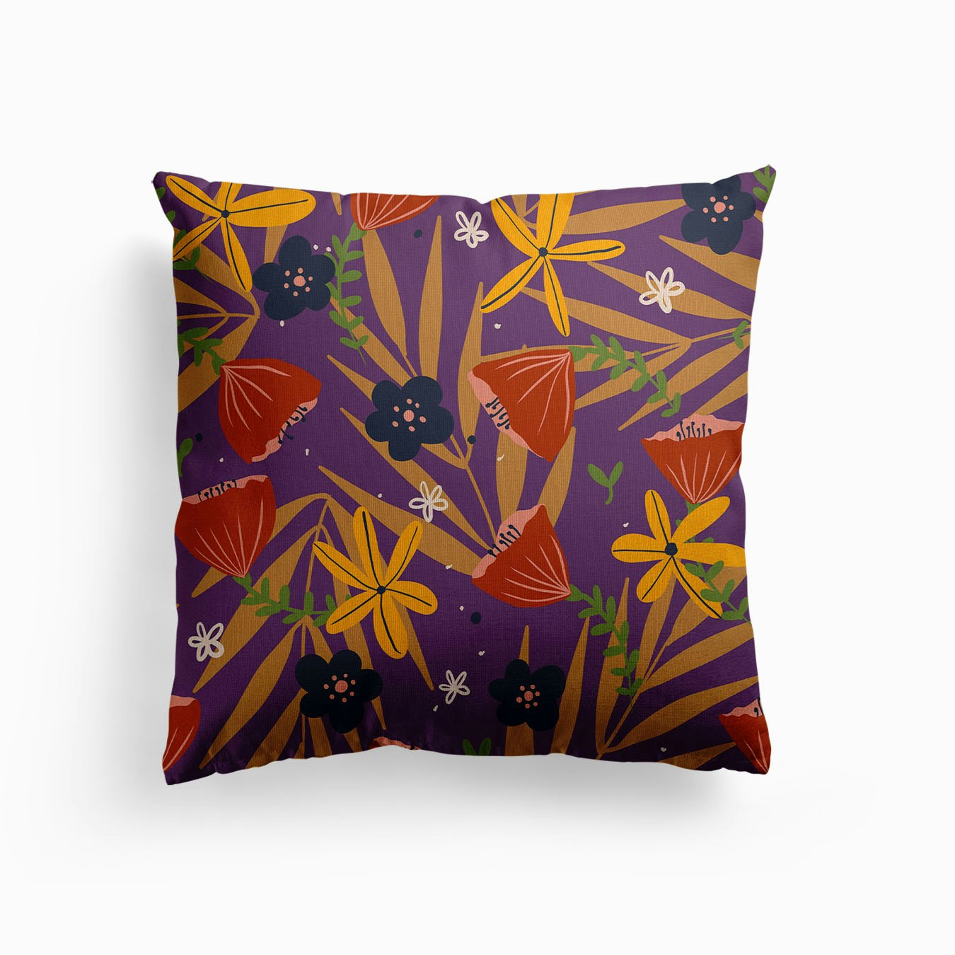 Evening Blooms Canvas Cushion by Guncha Kumar