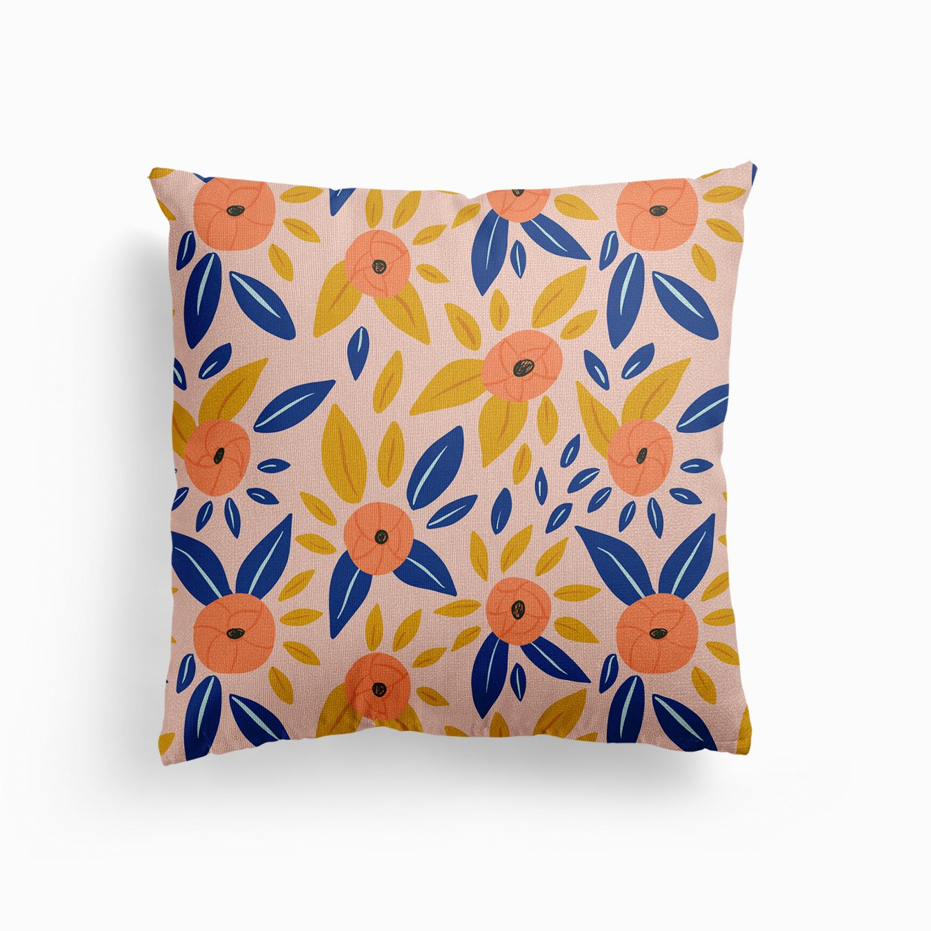 Big Stylish Florals Canvas Coussin