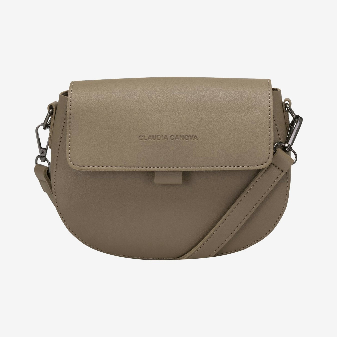 Peggy Flap Over Crossbody Bag - Taupe by Claudia canova