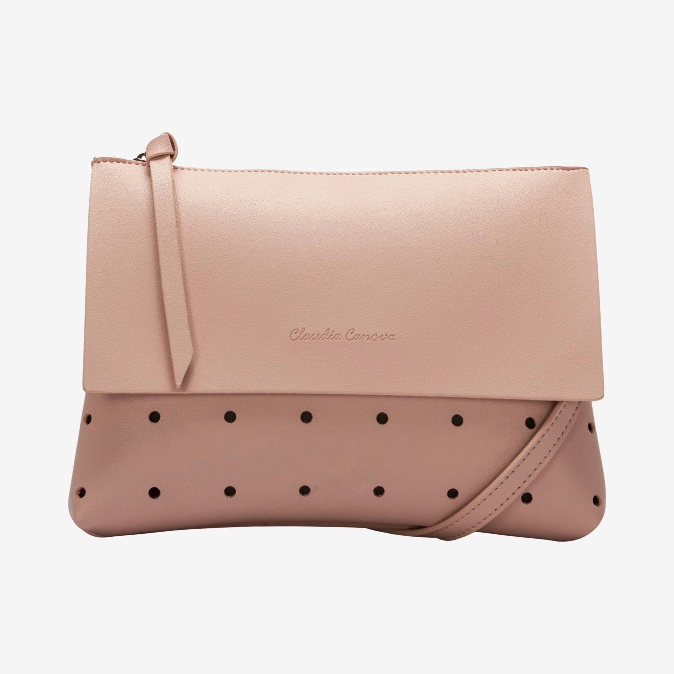 Eloise Laser Cut Crossbody Bag / Clutch - Pink by Claudia canova