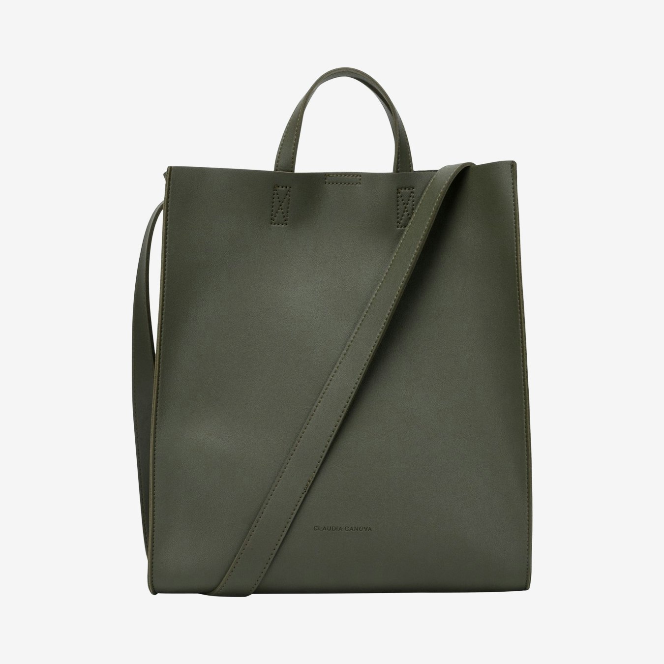 Retta Twin Strap Box Tote - Green by Claudia canova