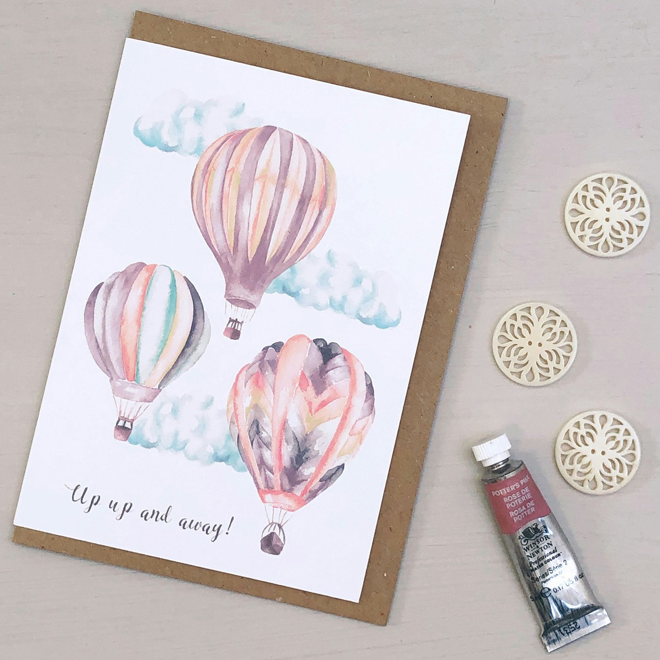 Balloons Greeting Card by Katie Hipwell