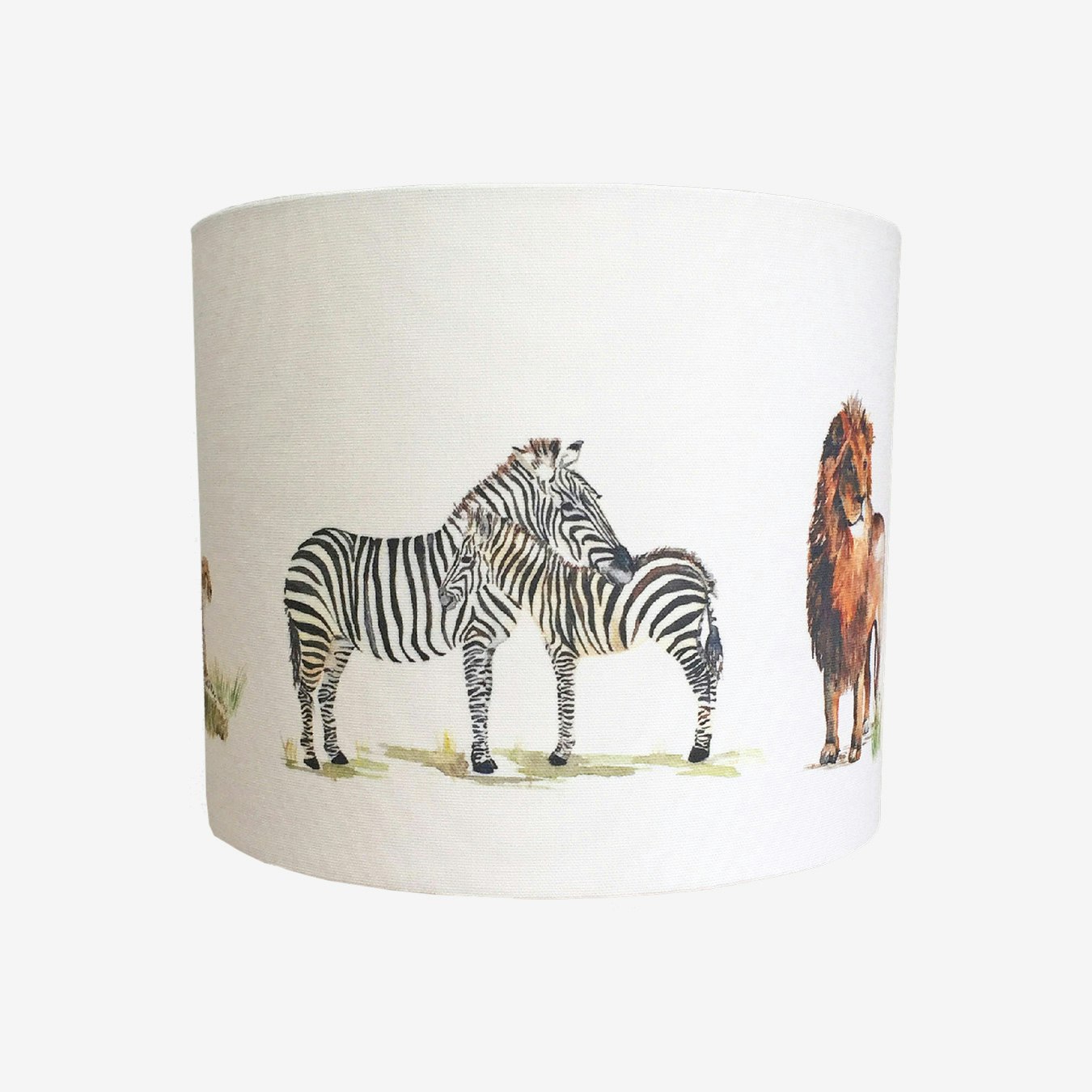 Safari Animals Lampstand Lampshade by Katie Hipwell