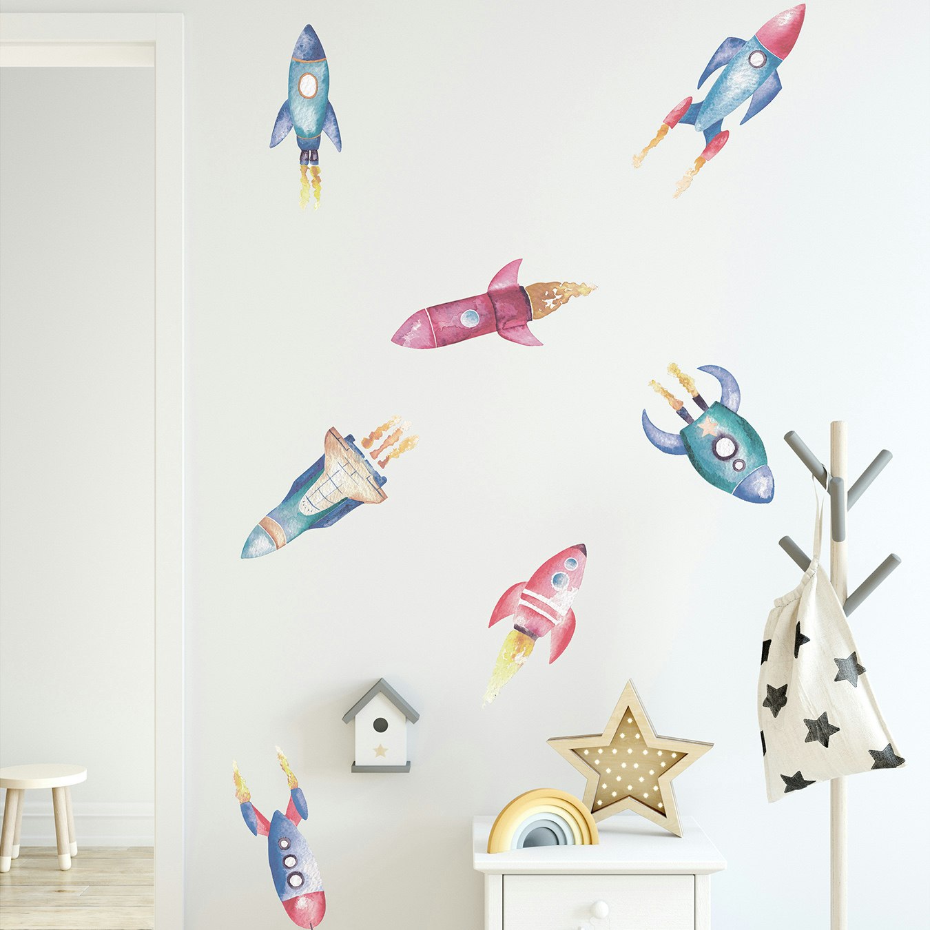 Rockets Wall Stickers by Katie Hipwell