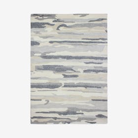 Gia Area Rug - Ivory / Black