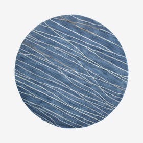 Sydney Round Area Rug - Azure