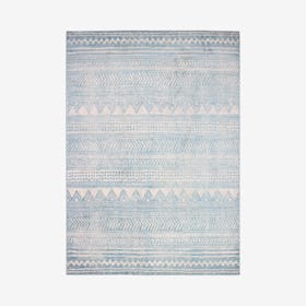 Zacheus Area Rug - Ivory / Aqua