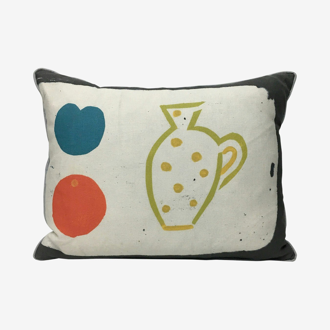 Jug Cushion - Yellow / Turquoise by Sharon Jane Interiors