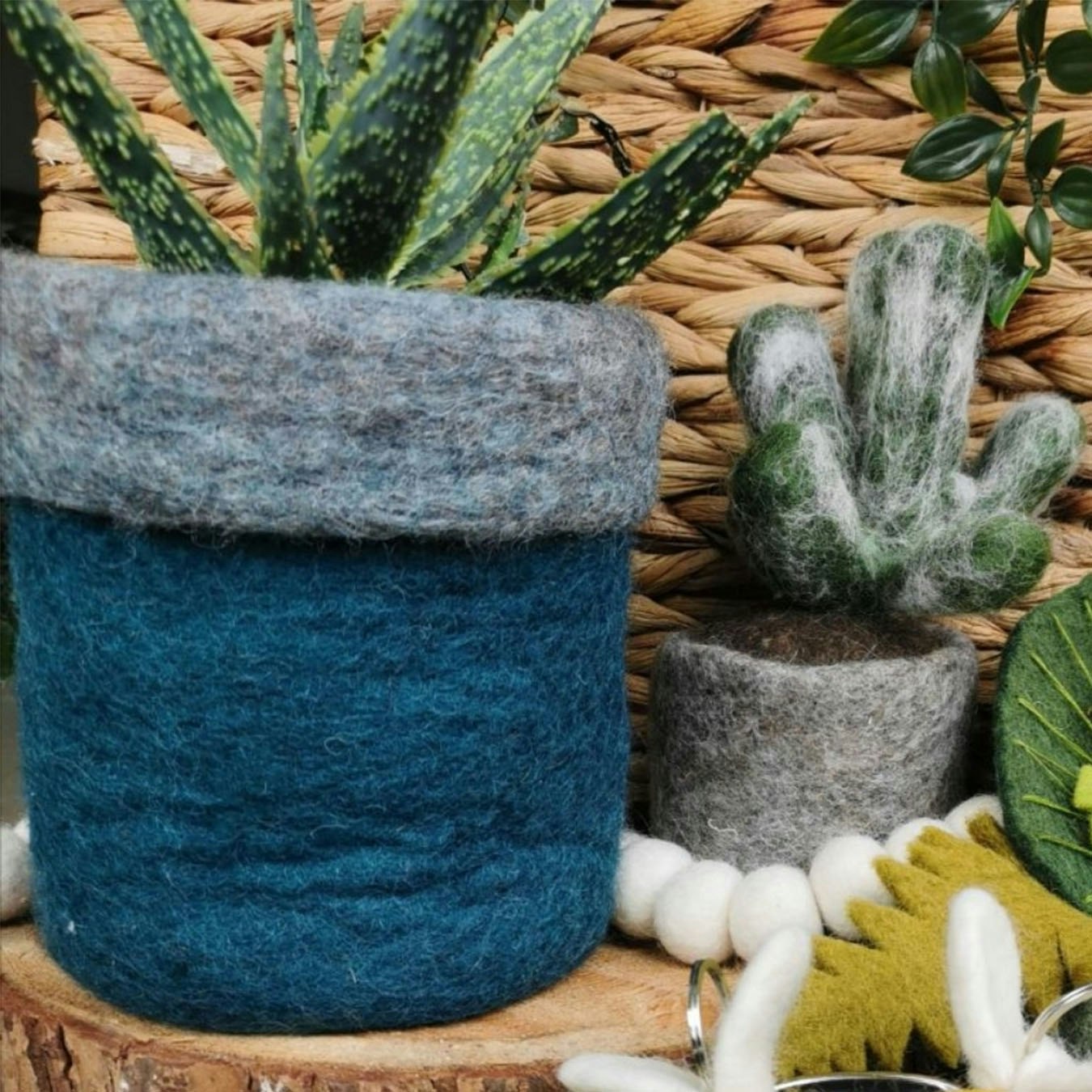 Plant Pots - Felt - Set of 3 by Felt So Good