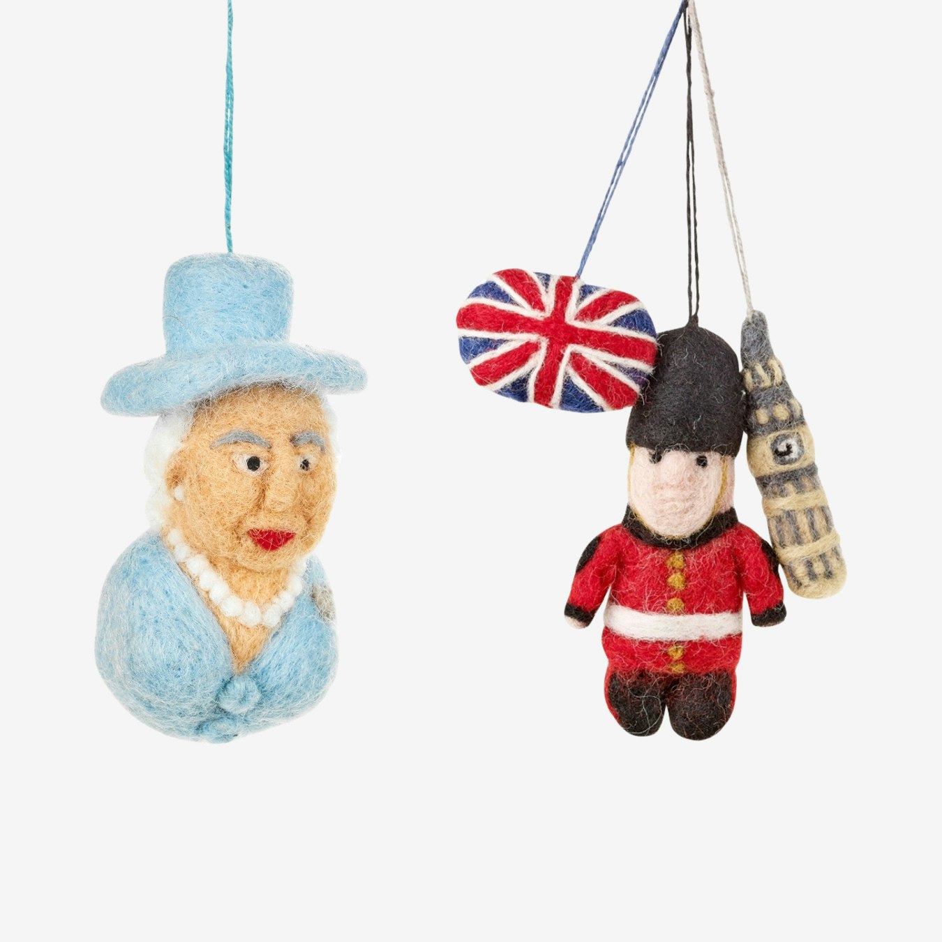 London Souvenirs Hanging Decorations - Felt - Set of 4 by Felt So Good