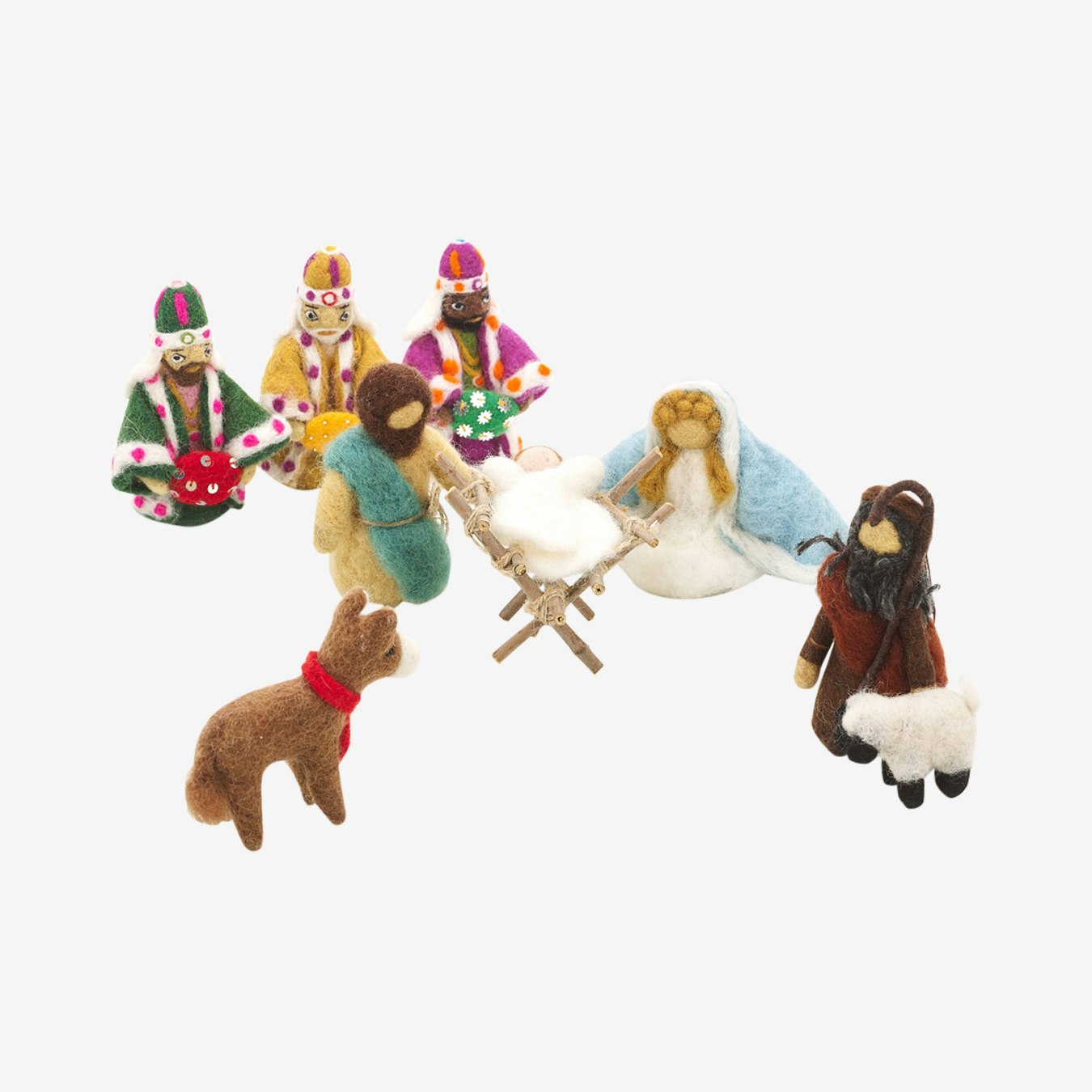 Nativity Christmas Decorations - Set of 9 by Felt So Good