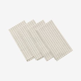 Napkins - Gray Striped - Set of 4