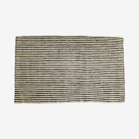 Stripes Door Mat - Black / Vanilla