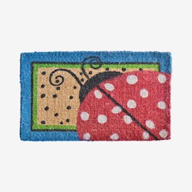 Ladybug Dots Door Mat