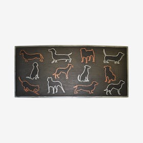 Colored Dogs Door Mat