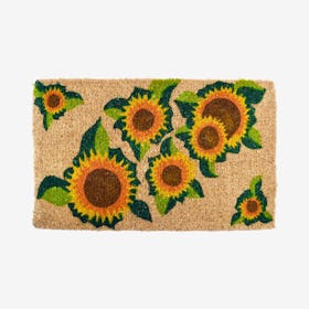 Happy Sunflowers Door Mat