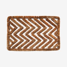 Zigzag Door Mat - Brown