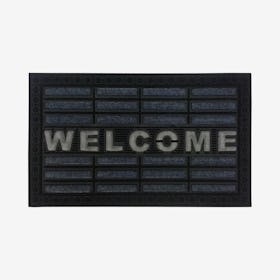 Welcome Door Mat - Grey / Black