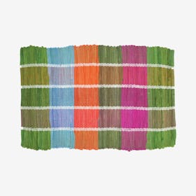 Colored Plaid Door Mat