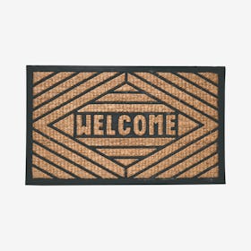 Welcome Door Mat - Brown / Black