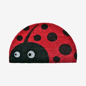 Half Round Ladybug Door Mat