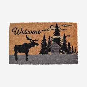 Moose Silhouette Door Mat