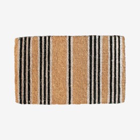 Stripes Door Mat - Brown / Black