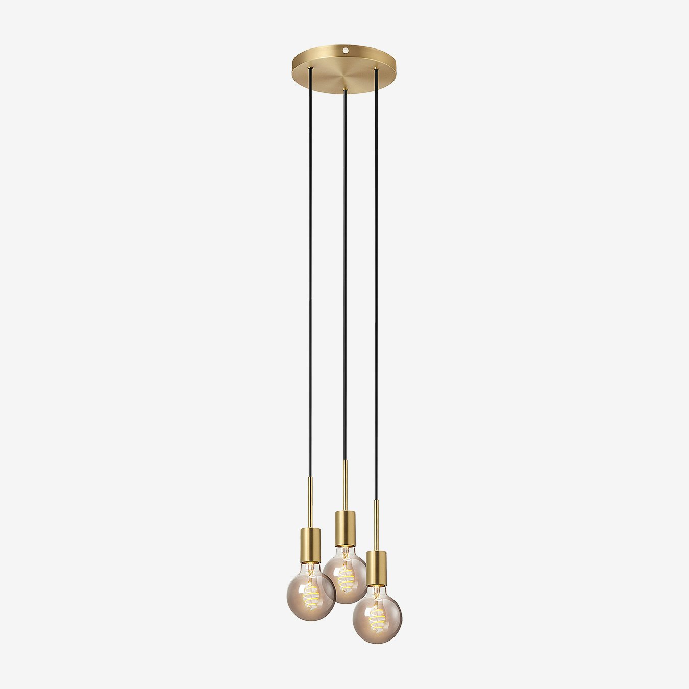 Paco 3 Light Pendant Lamp - Brass by Nordlux