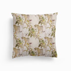 Leopards In The Jungle Canvas Cushion