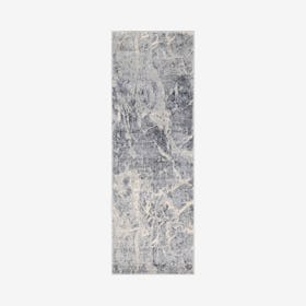 Louis Ayden Runner Rug - Silver / Charcoal