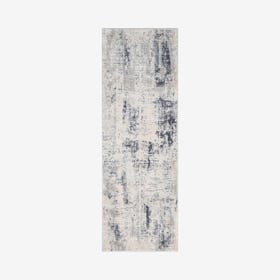 Louis Darcy Runner Rug - Silver / Charcoal