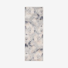 Louis Robyn Runner Rug - Silver / Charcoal
