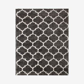 Lux Ava Shag Rug - Charcoal / Ivory