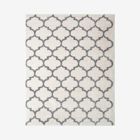 Lux Ava Shag Rug - Ivory / Grey