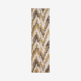 Lux Emma Shag Runner Rug - Brown / Gold