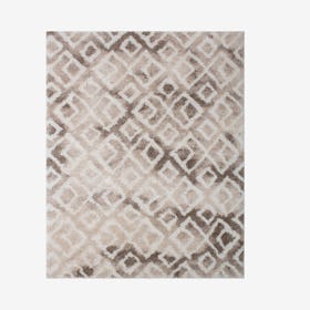 Lux Lauren Shag Rug - Beige / Ivory