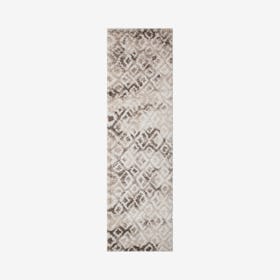 Lux Lauren Shag Runner Rug - Beige / Ivory