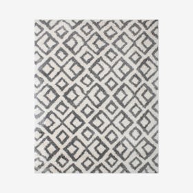 Lux Lauren Shag Rug - Ivory / Charcoal