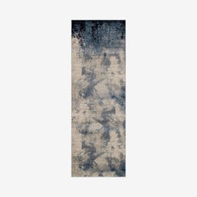 Lagoon Alice Runner Rug - Grey / Blue / Ivory / Black