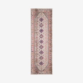 Webster Greg Runner Rug - Ivory / Pink