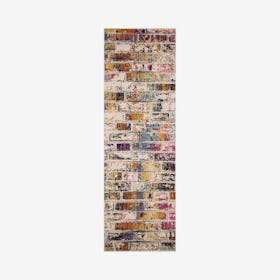 Webster Sylvester Runner Rug - Ivory / Rust