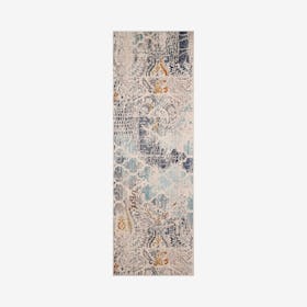 Webster Todd Runner Rug - Ivory / Blue